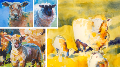 The Sunday Art Show - How to paint a sheep with a water brush