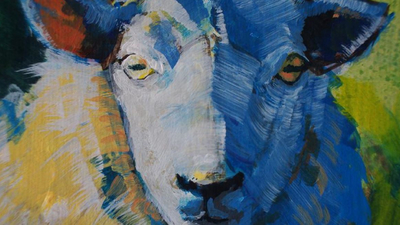 The Sunday Art Show - Quick Update and Three Sheep Paintings that remind me of Spring